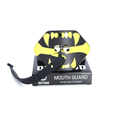 Football Mouth Guard Double Braces Mouth Guard Upper and Lower Teeth Protection Mouth Guard No Boil-Instant Fit for Youth and Adults(Yellow) - color: Yellow