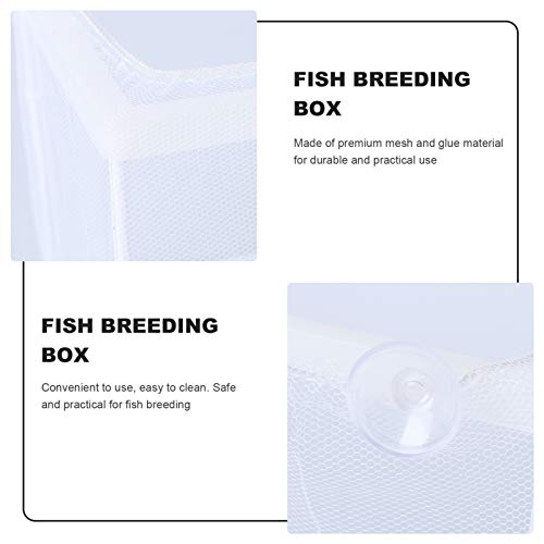 Yardwe Hatching Box for Aquarium Fish Breeding Mesh Incubation Kit Fish Isolation Box Easy Cleaning