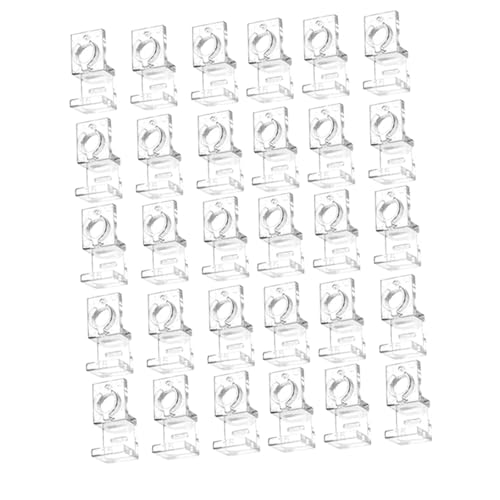 30x Aquarium Glass Cover Clips Clamps Inlet Outlet Pipe Holder Aquarium Lid Support Aquarium Accessories Hose Fastening Clips, for 15mm