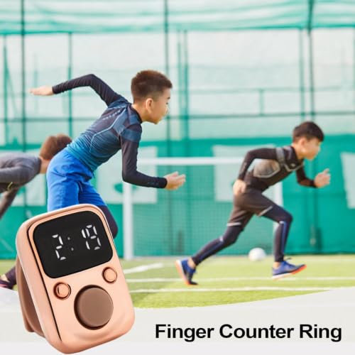 Counter Clicker Portable Hand Finger Counting Clicker - color: Gold