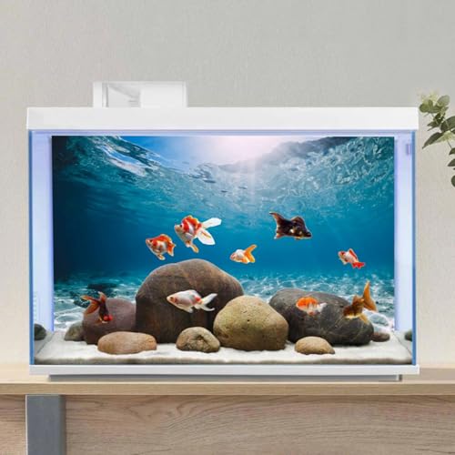 AWERT 30x12 inches Vinyl Undersea Ocean Floor Aquarium Background Tropical Tank Background