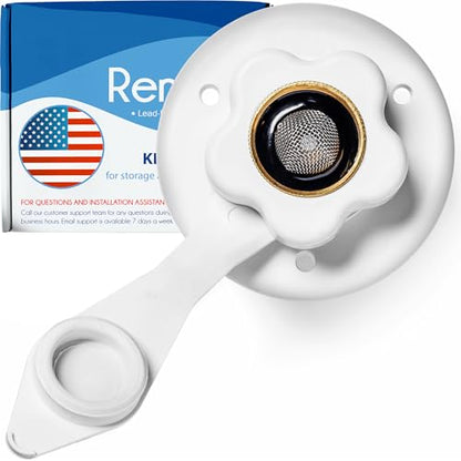RV Water Inlet Connection. RV City Water Inlet With Check Valve. Inlet Hose Connector. Hose Flange Hookup For RV Camper (white). - color: White