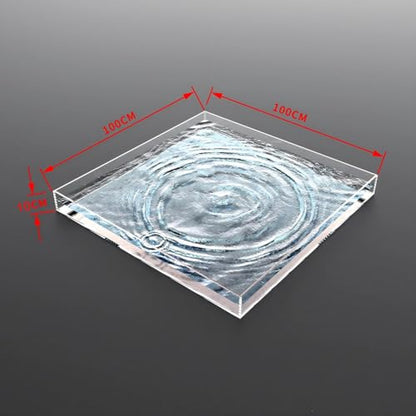 Zfmnoyev Acrylic Water Tank Shallow Sink Tray, Photography Props Display Cabinet, Photography Tray for Shooting Low Water Tank, Table Storage Box(100x100x10cm/39x39x4in) - size: 100x100x10cm/39x39x4in