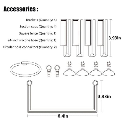 Floating Plant Fence for Aquarium, Separates Floating Plants, Automatically Adjusts Height with Water Level, Suitable for All Floating Plants and Most Aquariums. - style: Combo Pack