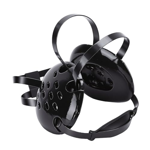 Wrestling Headgear Grappling Ear Guard MMA Ear Protector with 11-Hole Breathable Design and Soft Chin Pad for Adult Men Women Black
