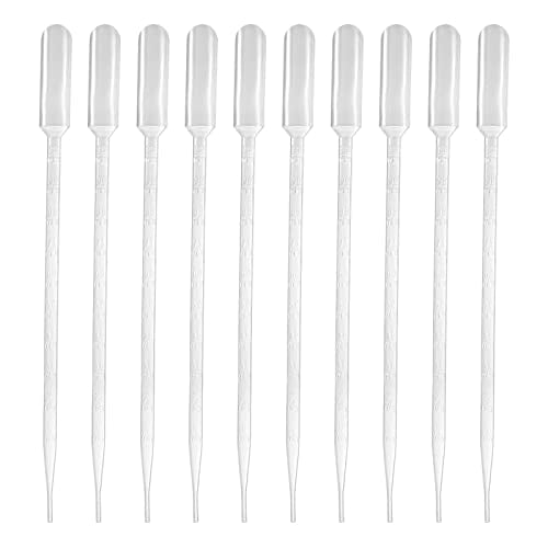 YOKIVE 50 Pcs Disposable Pipette, Lab Dropper with Tapered Tip | Transfer Liquid, Great for Laboratory, Chemistry, Art Project (Clear White, 10ML) - size: 10ml