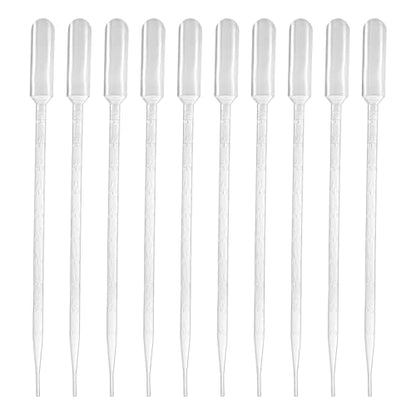 YOKIVE 50 Pcs Disposable Pipette, Lab Dropper with Tapered Tip | Transfer Liquid, Great for Laboratory, Chemistry, Art Project (Clear White, 10ML) - size: 10ml