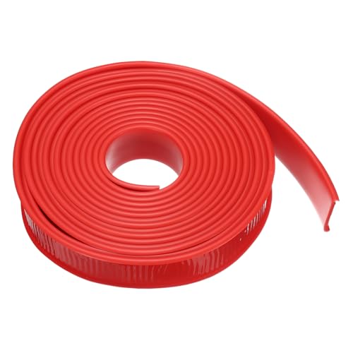 HARFINGTON U-Shape Edge Banding 1-1/4" x 20ft (32mm x 6M) Self Adhesive TPE Flexible Veneer Tape Soft Edge Strip Protector for Furniture Cabinet Table Protection Repair, Red - color: Red, size: 1-1/4" (32mm)