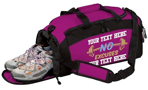 Personalized Weightlifting Duffel Bag – Custom Gym Bag with Name & Logo – Heavy Duty Workout Bag for Men & Women – Lifting, Powerlifting, Bodybuilding Training Gear - color: Pink, style: Weightlifting