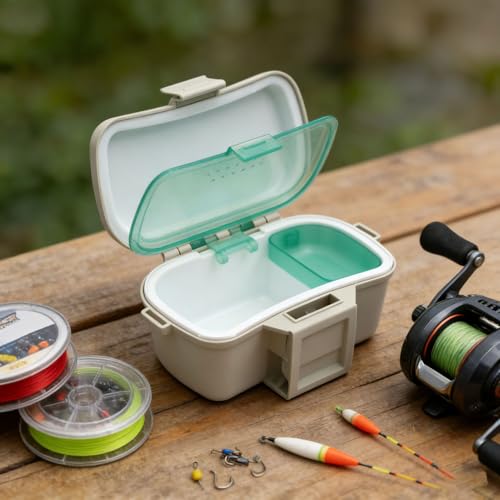 Fishing Bait Container,Waist Lure Box - Bait Storage | for Boat Kayak Camping Shrimp Aquarium Sports Outdoors Saltwater Freshwater