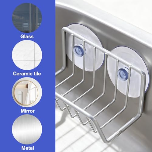 8 Pcs 2 Sizes Sponge Holder Suction Cup, 2 Inch and 2.5 Inch PVC Heavy Strength Large Clear Sucker Without Hooks Replacement Suction Cups for Sponge Holder, Kitchen
