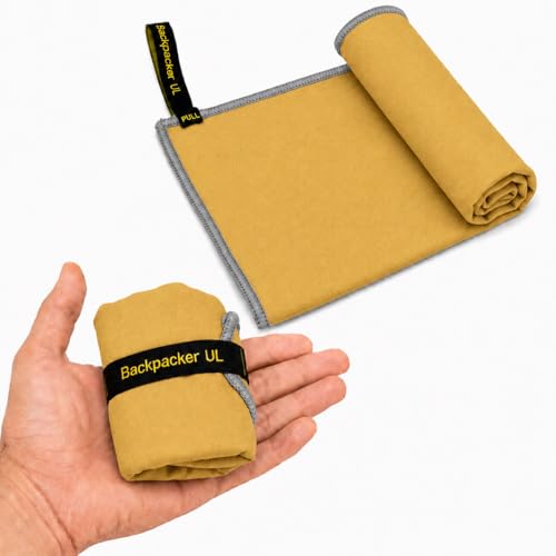 Backpacking Ultralight Quick Dry Microfiber Soft Fast Drying Hand and Face Towel Wash Cloth Camping Yoga Hiking Active Lifestyle Small (Yellow, Small) - color: Yellow, size: Small