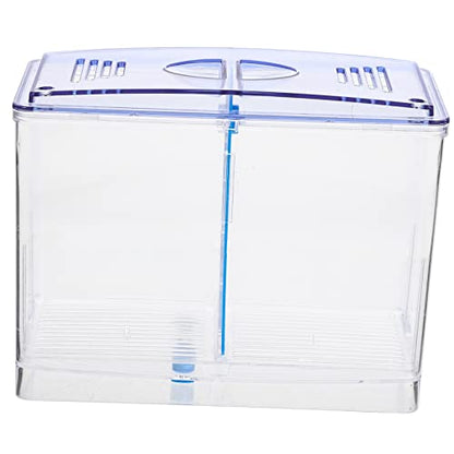GALPADA Transparent Acrylic Betta Fish Breeding Box with Removable Divider Mini Isolation Hatchery Tank for Small Fish Survival and Observation Aquarium Incubator