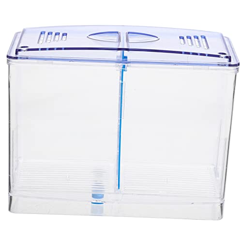 GALPADA Transparent Acrylic Betta Fish Breeding Box with Removable Divider Mini Isolation Hatchery Tank for Small Fish Survival and Observation Aquarium Incubator