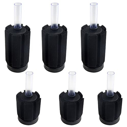 WMYCONGCONG 6 PCS Aquarium Sponge Filter Fish Tank Aquarium Soft Biochemical Sponge Filter for 10-20 Gallon Breeding Fry Betta Shrimp Fish Tank