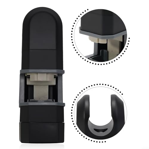 Adjustable Shower Head Holder for Slide Bar, 15-30MM O.D. Rail Head Bracket Holder for Slide Bar Slider Clamp Bathroom Replacement 360 Degree Rotation Sprayer Holder(Black)