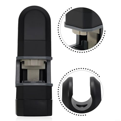 Adjustable Shower Head Holder for Slide Bar, 15-30MM O.D. Rail Head Bracket Holder for Slide Bar Slider Clamp Bathroom Replacement 360 Degree Rotation Sprayer Holder(Black)