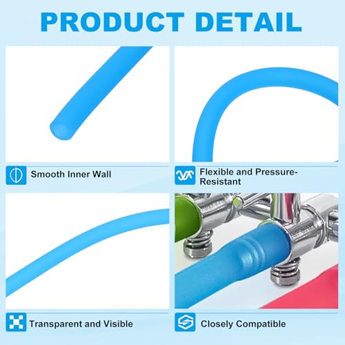 Pump Tubing, 4mm ID x 6 mm OD 9.8ft Aquarium Hose,(Black, 2 Pack), Intended for Saltwater Reef Tank/Aquarium Pump Fluid Transfer/Replacement Tubing for Container - color: Black