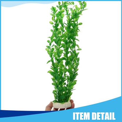 Aquarium Decoration,Plastic Plant Decoration for Aquarium Fish Tank 20Inch (Green)