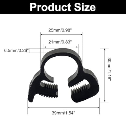 Murtenze 20 Pack Double Gripping Nylon Hose Clamps, Adjustable Plastic Snap Grip Hose Clamps for Connecting Fastening Pipes (15.2-17.0mm (5/8inch)) - size: 15.2-17.0mm (5/8inch)-20Pcs