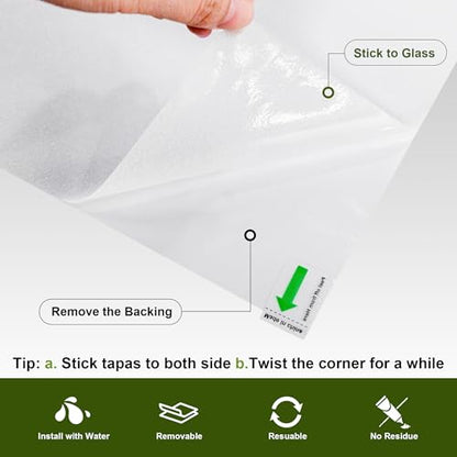 Frosted Glass Window Privacy Film, Embossed White, 17.5"x78.7" - color: Frosted, size: 17.52"x78.7"