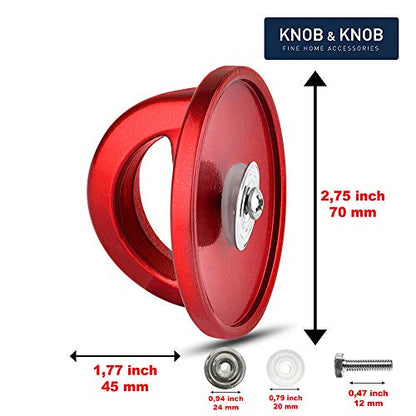 Universal Pot Lid Red Knob Compatible with Crockpot Lids, Pan Lid Replacement Handle, Heat Resistant Pot Knob for Glass, Steel Lids, Easy Grip Lid Handle, Kitchen Cookware, 2.75”x1.77” (1 Pack)