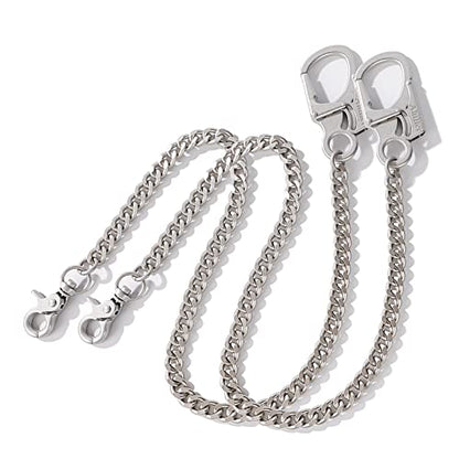 Ahiller Heavy Duty Key Wallet Chains for Men Biker - color: Silver-qk-2p