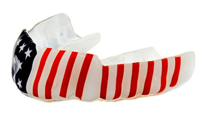 Impact Custom Professional MMA/Boxing/Muay Thai Mouthguard with Trim for Gag Reflex - color: American Flag