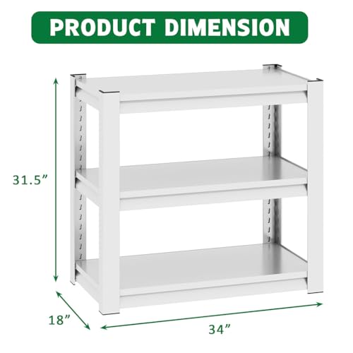 Fish Tank Stand for 20-30 Gallon Aquarium, 3-Tier Heavy Duty Metal Aquarium Stand with Storage Shelves, 660LBS Capacity Reptile Tank Stand for Home Office,White - color: White