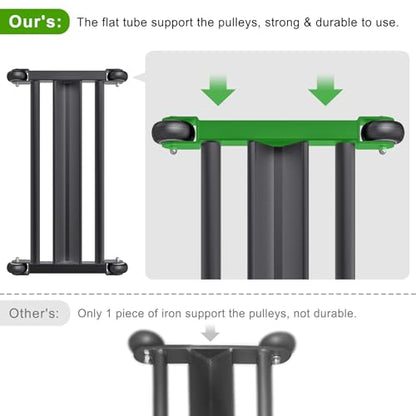 Glute Ham Glider, Hamstring Roller with V Bar - color: Large: 28.7 inches x 17 inches