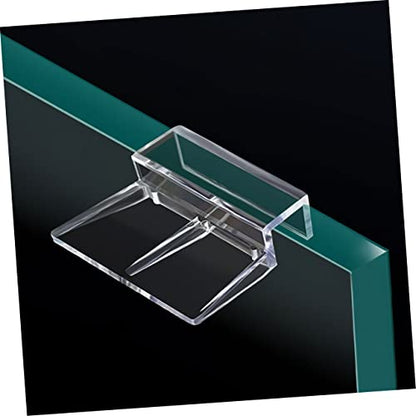 BESPORTBLE 16pcs Acrylic Aquarium Cover Clips Fish Tank Lid Bracket Supports Clips for Fish Tank Cover Easy to Install Aquarium Accessories