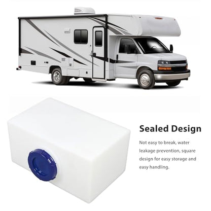 5 Gallon Fresh Water Holding for RV, Food Grade LLDPE Water Storage Container Portable for Trailer Boat Yacht, 15.75 x 9.84 x 7.87in