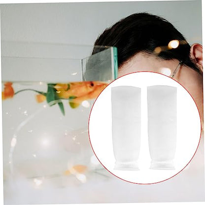 2pcs Sump Felt Sock Bag for Fish Tanks White Mesh Replacement for Mechanical Filtration Removes Food Organic Waste - size: 200um