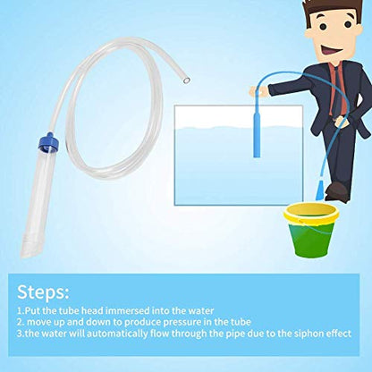 Aquarium Manual Water Changer Gravel Cleaner Water Purifier Siphon Hose PVC Liquid Transfer Tool Aquarium Cleaning Tool