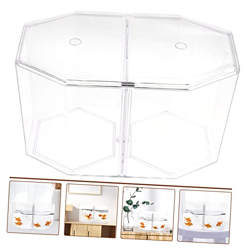 Toyvian Fish Breeding Tank Divider Isolation Box for Betta Shrimp Small -Transparency Safe Design Dual Compartment Aquarium Decor
