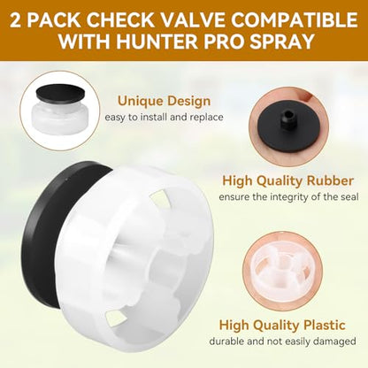 Sprinkler Check Valve Compitable with Hunter Pro Spray, 437400 Sprinkler Head Check Valve, Backflow Prevention Irrigation Check Valve for Hunter Rainbird (2 Pack)