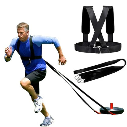 Weight Bearing Shoulder Strap,Resistance Bands Fitness Shoulder Strap Elastic Loop,Sled Harness Tire Pulling Harness (black,M) (BLACK, M)