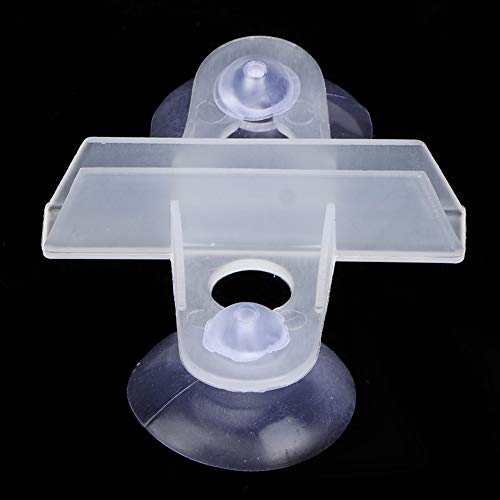 40PCS PVC Aquarium Fish Tank Divider Clips, Separator Brackets with 2 Suction Cups for Breeding and Preventing Fish Fighting, White Black (White)