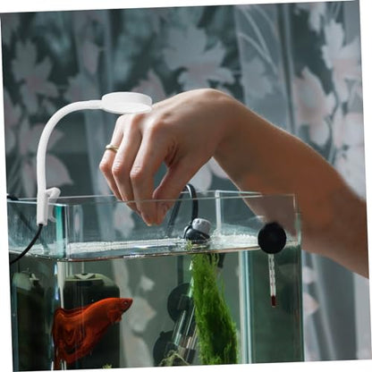 Mikikit Compact Led Aquarium Lamp Clamp Light for Fish Tanks Light for Aquatic Plants Easy to Use USB Powered for Aquariums - color: White