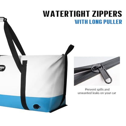THKFISH Insulated Fish Cooler Bag, Fish Kill Bag for Caught Fish, 40x16in 25x17.5in Portable Waterproof Insulated Fish Bag Keeps Ice for 24 Hours - color: GREY-40x16x6.5