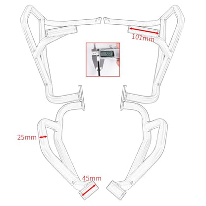 Motorcycle Crash Bars Enigne Guards for CFMOTO CF 450MT 450 MT 2024 2025 Extension Steel Bumper Body Side Frame Work Highway Falling Protection (Upper+Lower)