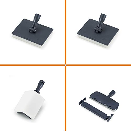 hygger hg816 6-in-1 Aquarium Cleaning Tools Replacement Kit (2 Flat Sponges, Angle Sponge, Razor Scraper)
