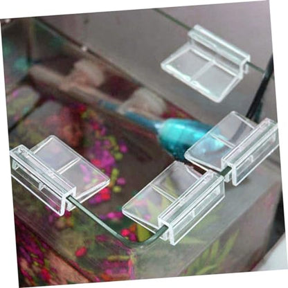 Milisten Fish Tank Bracket Fish Tank Lid Clip Aquarium Glass Cover Holder Aquarium Cover Holder Fish Tank Stands Aquarium Glass Lid Bracket Fish Tank and Stand Shelf Frame Acrylic, 5x4cm, Y450321RJ4