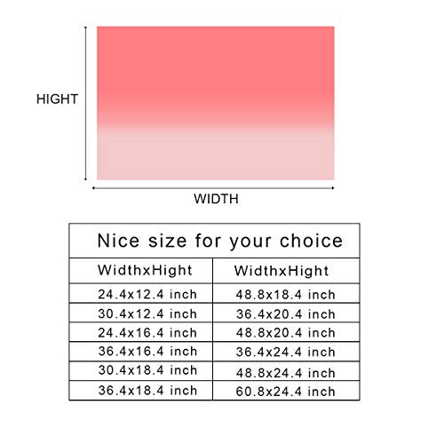 T&H Home Aquarium Décor Backgrounds - Gradient Pink and Light Pink Fish Tank Background Aquarium Sticker Wallpaper Decoration Picture PVC Adhesive Poster, 36.4" W x 20.4" H