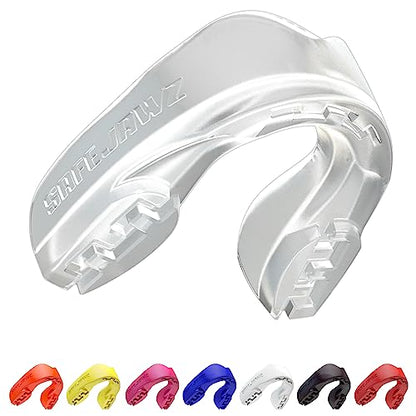 SAFEJAWZ Mouth Guard, Slim Fit Mouthguard for Adult & Youth with Case - color: Clear, size: Adult (12+ Years)