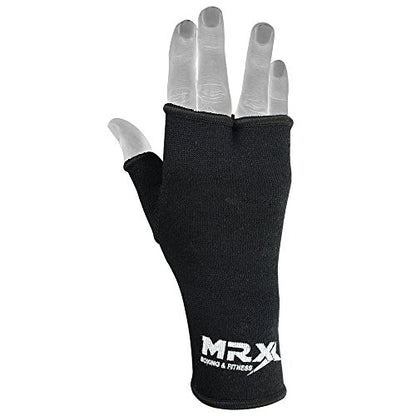 MRX Muay Thai Boxing Inner Gloves Protective Hand Wrap - color: Black, size: X-Large