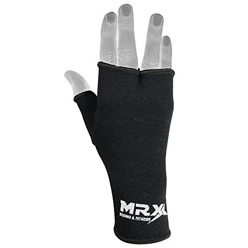 MRX Muay Thai Boxing Inner Gloves Protective Hand Wrap - color: Black, size: Large