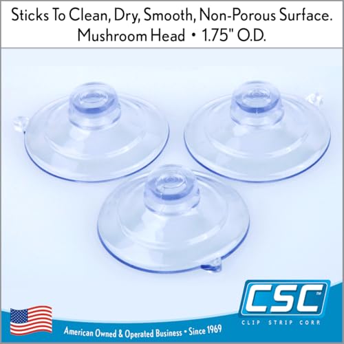 12 Pack Suction Cups, Heavy Duty Super Sucker Suction Cup Without Hook, 1.75" Diameter, 4 pounds Downward Weighted Rate, Display Signage in Retail, Ideal for Home, Office, & Retail Stores