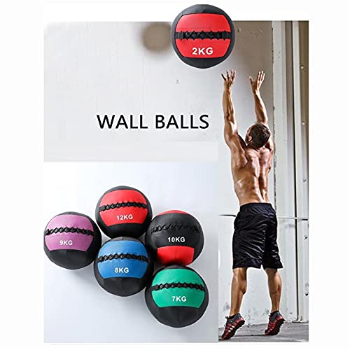 Medicine Ball Slam Ball Wall Ball，Artificial Leather Squash Soft Medicine Ball for Strength and Conditioning Exercises, Cross Training, Cardio and Core Workouts (Size : 9KG/19.8LB) - size: 9KG/19.8LB