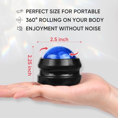 5-Pack Massage Roller Balls Set – Ergonomic Muscle Relief Massage Tools for Full Body Deep Massage (Blue/Green/Pink/Purple/Gray), 5 Individual Gift Boxes